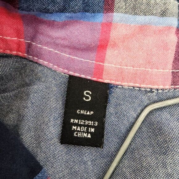 Just A Rock'n Shirt Plaid Button Down - Women's Small - Picture 5 of 5